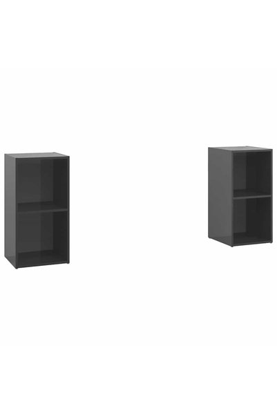 Generic Brand vidaXL Dulapuri TV 2 buc gri extralucios 72x35x36,5 cm lemn pre...