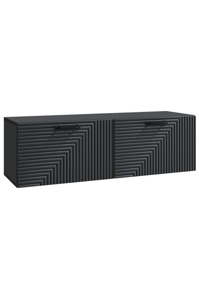 Generic Brand vidaXL Oglindă TV montată pe perete Pe perete Negru 98 x 31 x 3...