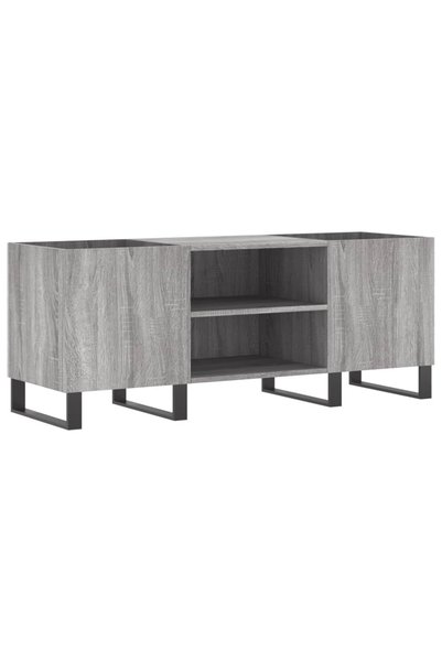 vidaxl Dulap pentru discuri gri sonoma, 121x38x48 cm, lemn prelucrat