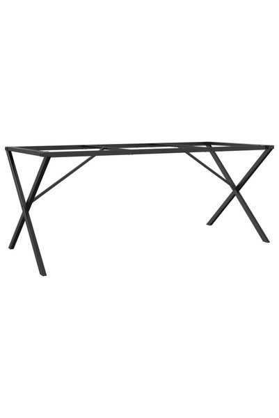 vidaxl Picioare masă de sufragerie X-Frame 160x80x73 cm Oţel