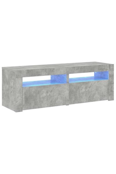 Generic Brand vidaXL Comodă TV cu lumini LED, gri beton, 120x35x40 cm