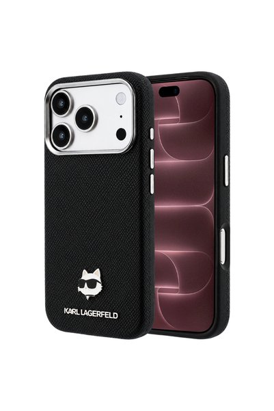 KARL Husa pentru iPhone 18 Pro Max / iPhone 17 Pro Max - Lagerfeld Grained Le...