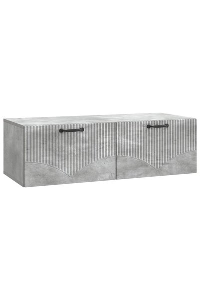Generic Brand vidaXL Oglindă TV montată pe perete Gri Beton 98 x 41 x 30 cm