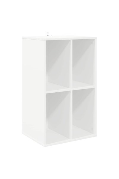 vidaxl Dulap pentru discuri de vinil Alb 44,5 x 36,5 x 74,5 cm