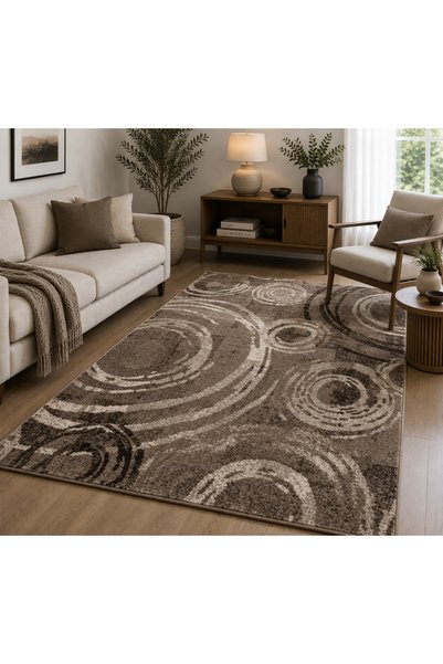 Mira Living Rug /Bedroom Carpet, Model 24010/132, Brown