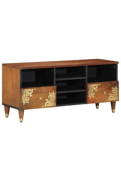 vidaxl Cabinet TV Maro miere 100 x 33 x 46 cm Lemn de mango solid