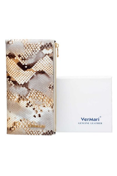 Vermari Portofel de damă din piele Vipera Gold