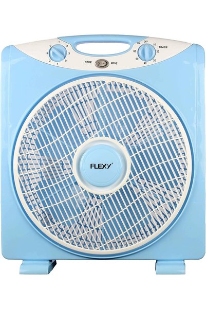 Generic FLEXY® 12-Inch Box Fan: Poly Coated Safety Grill, 3 Speeds, Super Qui...