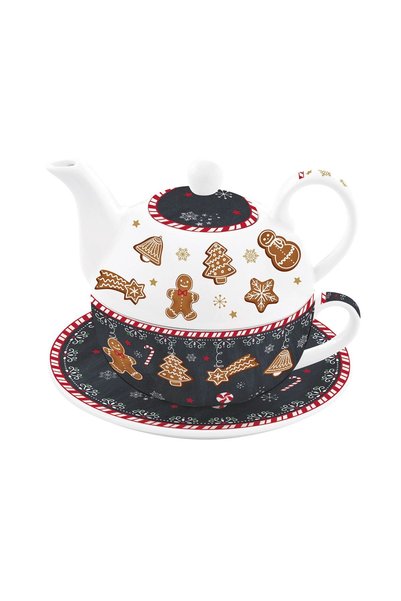 EasyLife Tea serving set, porcelain, 350 ml, "GINGERBREAD" - Easy Life