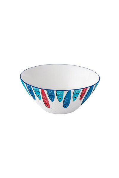 EasyLife Porcelain bowl, 22.5 cm, Sardine's Party - Easy Life