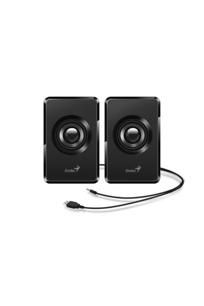 GENIUS SP-U125 Ενσύρματα Ηχεία Υπολογιστή 2.0, 3W RMS, Υποδοχή 3.5mm, Μαύρο