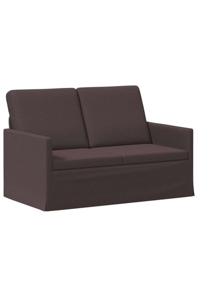 vidaxl Canapea cu 2 locuri Maro închis 130 x 81 x 82 cm Țesătură