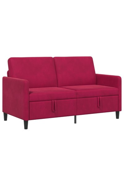 vidaxl Sofa cu Spațiu de Depozitare 2-Locuri Roșu Vin 152 x 78 x 87 cm