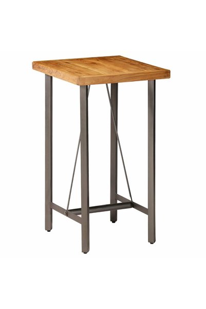 vidaxl Masă de bar, lemn masiv de tec reciclat, 60 x 60 x 107 cm
