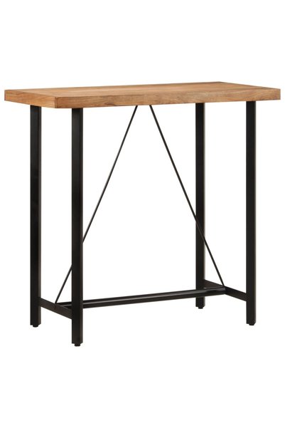 vidaxl Masă de bar, 110x55x107 cm, lemn masiv acacia și fier