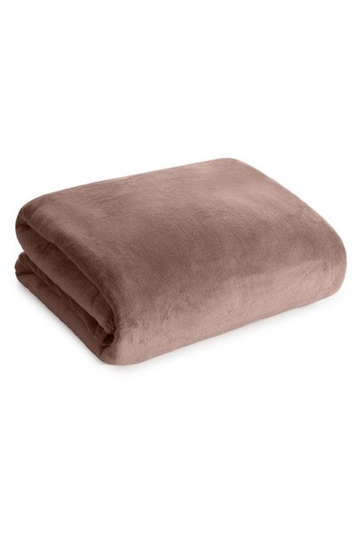 Eurofirany Patura Moale Pufoasa Dubla Fata TEDY, Tesatura Tip Piele de Oaie si Fleece, Ideala pentru Canapea si Dormitor, Decor Interior Modern, 170 x 210 cm, Maro Deschis, 100% Poliester