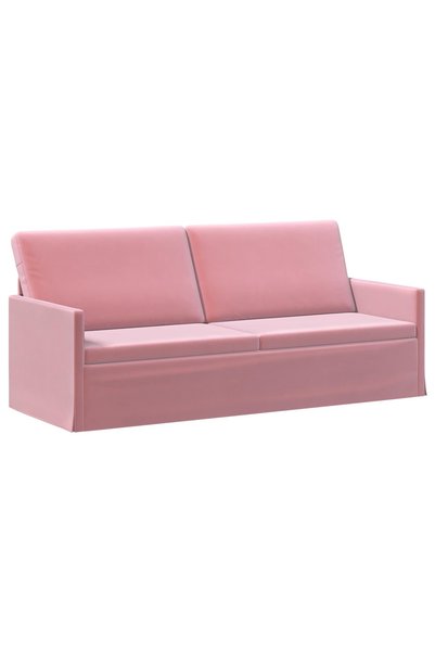 vidaxl Sofă cu 3 locuri Roz 190 x 81 x 82 cm Catifea