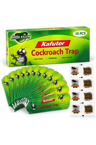 Generic Cockroach Traps Indoor, 10 Pack Roach Traps with Strong Food Bait, St...