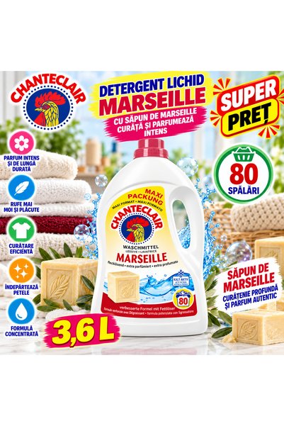 Chanteclair Marseille Detergent Lichid de Rufe cu Parfum de Săpun de Marsilia...