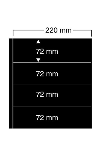 safe Folii negre, Compact A4, cu 4 buzunare de 72 x 220 mm