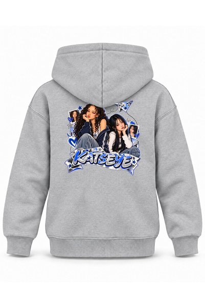 SVART WEAR Katseye Paper Plane Character Printed Children's Hooded Sweatshirt