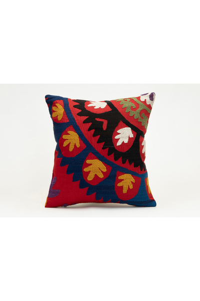 Kilim Whole Sale غطاء وسادة مصنوع من قماش سوزاني الأوزبكي، مقاس 40×40 سم