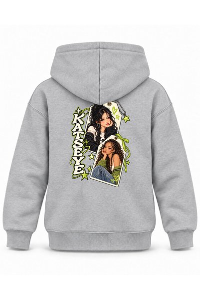 SVART WEAR Katseye Display Case Label Character Printed Children's Hooded Swe...