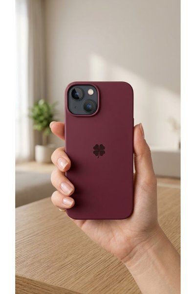 NS Case iPhone 13 / 14 Uyumlu Şık Dört Yapraklı Yonca Desenli Premium Soft To...