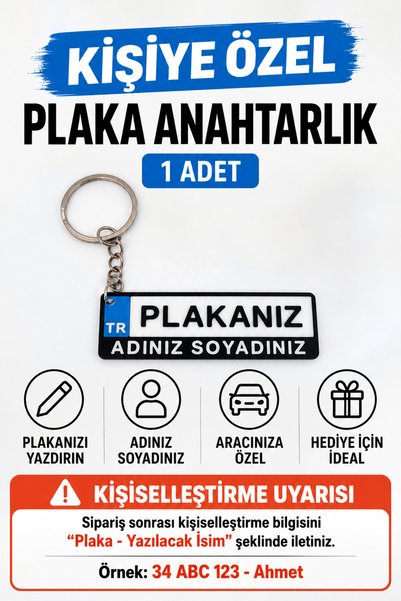 Tovo Craft Kişiye Özel Plaka Anahtarlık – İsimli ve Plakalı Araç Anahtarlığı ...