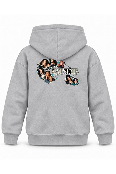 SVART WEAR Katseye Mozaik Göz Editorial Printed Children's Hooded Sweatshirt