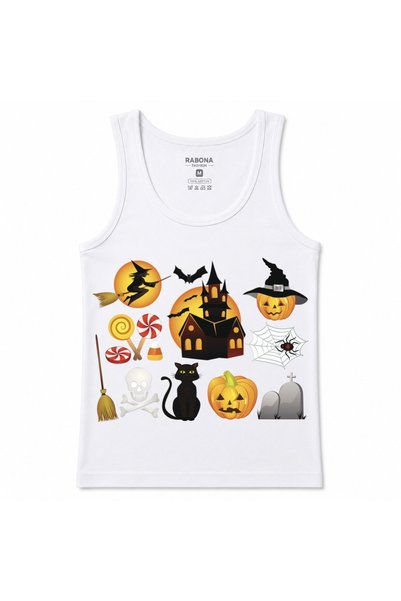 Rabona Fashion Icoane înfricoșătoare de Halloween – Maiou cu grafică cu vrăji...