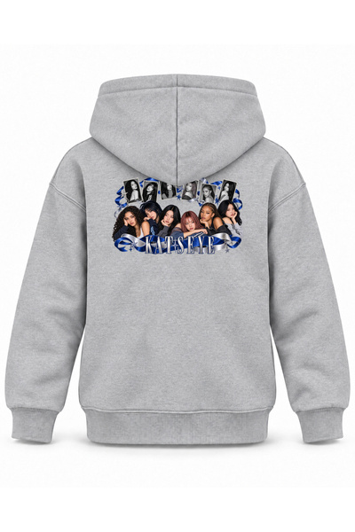 SVART WEAR Katseye Satin Album Archive Printed Children's Hooded Sweatshirt
