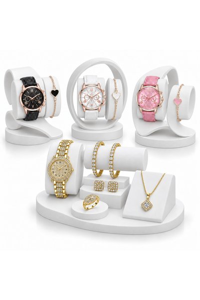 VEYA Women's Watch and Accessories Set, 4 Assorted Color Watches and 5 Bracel...