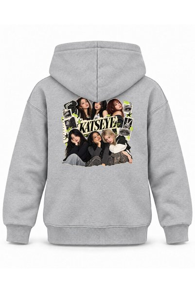 SVART WEAR Katseye Archive Folder Archive Printed Children's Hooded Sweatshirt
