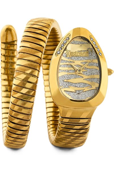 Generic Just Caballi Women's Stainless Steel Quartz Analog Watch, 22 mm, Gold...