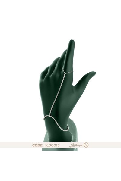 silveraty كف نسائي تنس بفصوص زركون فضة عيار 925 مطلي بالروديوم