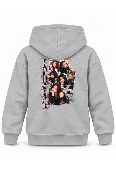 SVART WEAR Katseye Archive Folder Portrait Printed Children's Hooded Sweatshirt