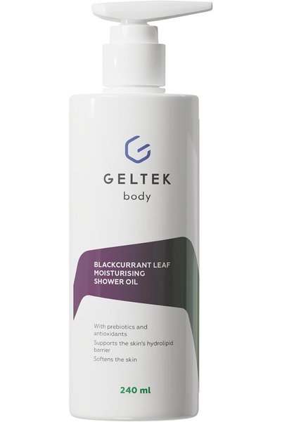Geltek Blackcurrant Leaf Moisturising Shower Oil – 240ml