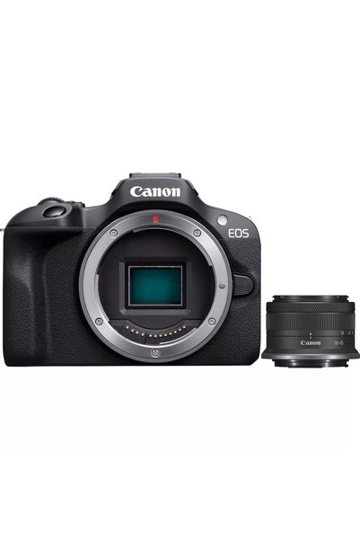 Canon Cameră foto EOS R100 + RF-S RFS 18-45mm 1845mm IS STM Kit negru (6052C013)