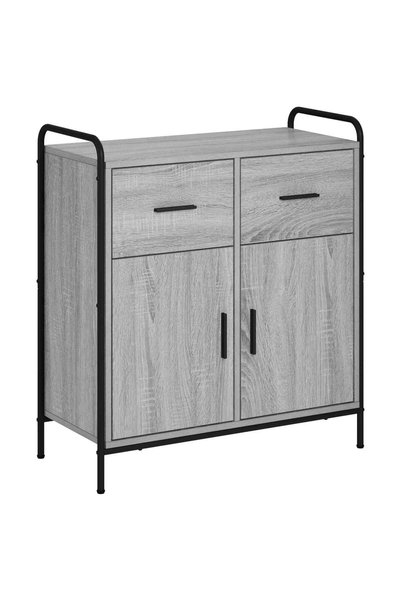 vidaxl Bufet Sonoma gri 97 x 33 x 81 cm Lemn prelucrat