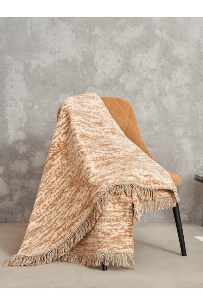 Karo Patura din bumbac-acril 150x200 bej miere marmura