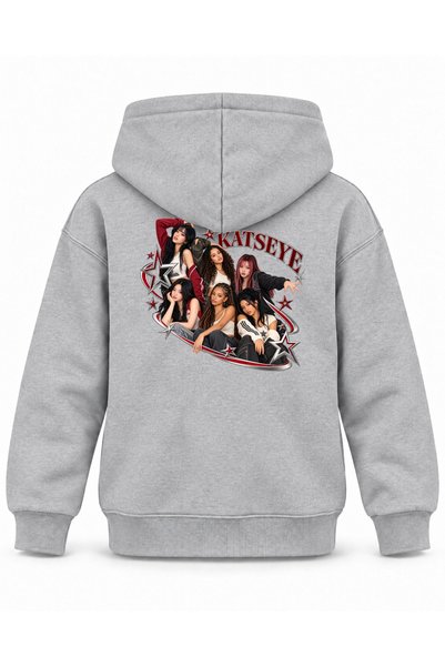 SVART WEAR Katseye Star Ladder Stage Printed Children's Hooded Sweatshirt