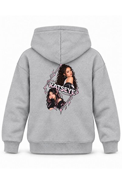 SVART WEAR Katseye Diamond Sticker Character Printed Children's Hooded Sweats...