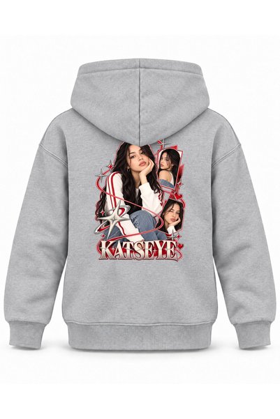 SVART WEAR Katseye Labyrinth Line Graphic Printed Children's Hooded Sweatshirt