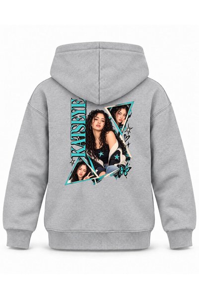 SVART WEAR Katseye Sand Clock Graphic Printed Children's Hooded Sweatshirt