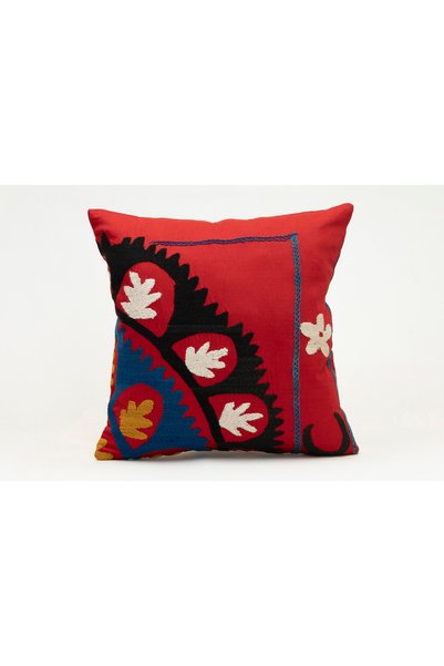 Kilim Whole Sale غطاء وسادة مصنوع من قماش سوزاني الأوزبكي، مقاس 40×40 سم