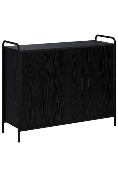 vidaxl Bufet Stejar Negru 97 x 33 x 81 cm Lemn prelucrat