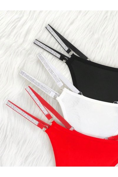 Oprah Kadın 4 Lü Paket Simli Lastik String