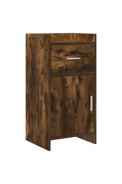vidaxl Bufet Stejar fumuriu 40 x 36 x 80 cm Lemn prelucrat