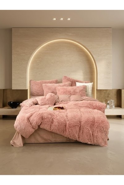 Truva Home Set Lenjerie de Pat Matrimonial | 6 Piese | Cocolino Fluffy | Supe...